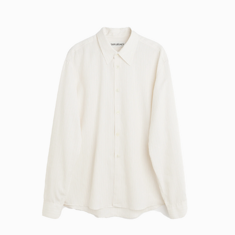 Our Legacy Beyond Shirt Cream Stripe Ceremony Viscose