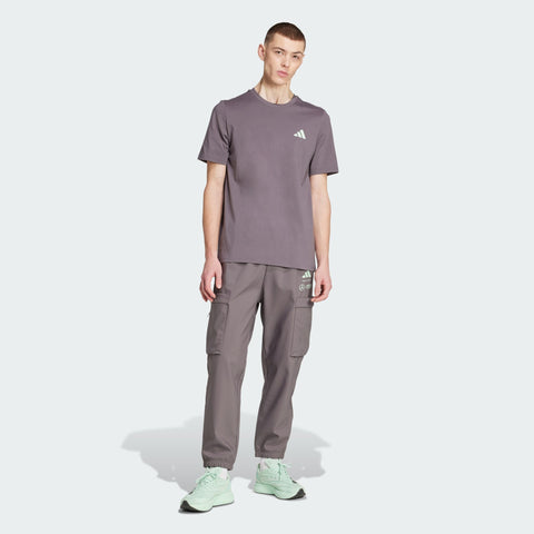 adidas Originals x Mercedes AMG Petronas F1 Team Premium Woven Graphic Tee Grey Strata / Frozen Green