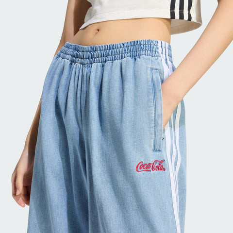 adidas Originals x Coca-Cola Denim Adilenium Firebird Sports Pants Light Denim