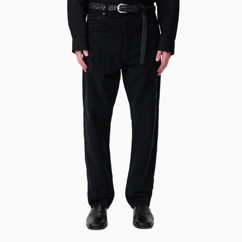 Studio Nicholson Riso Moleskin Straight Leg Pant Black