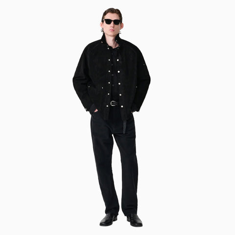 Studio Nicholson Riso Moleskin Straight Leg Pant Black