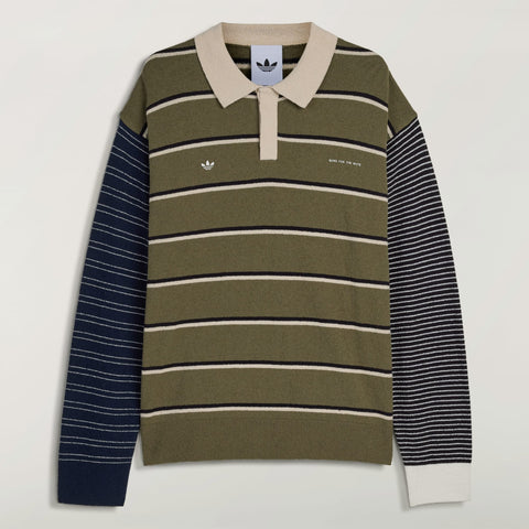 adidas Originals x SFTM 007 Long Sleeve Tee Olive Strata / Alumina / Black