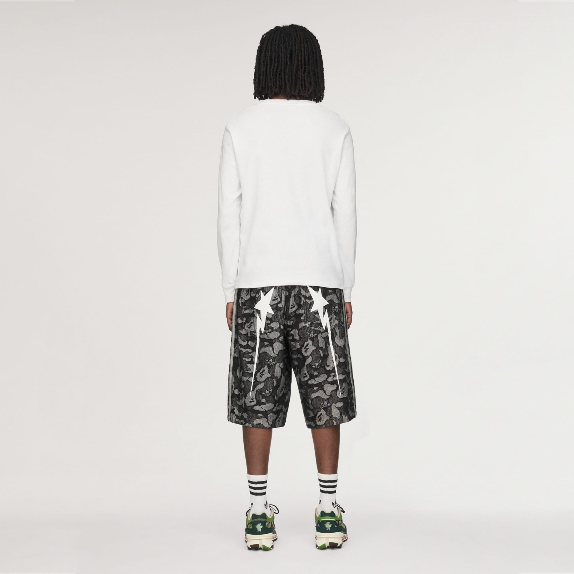 adidas Originals x BAPE® Shark Denim Jorts Black – 1290SQM