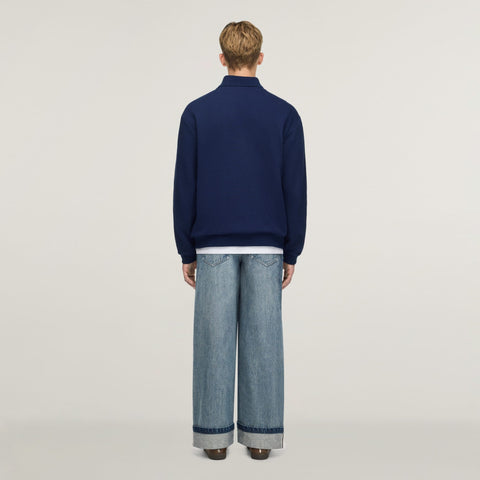 adidas Originals x Song For The Mute ADI008 Long Sleeve Polo Night Indigo