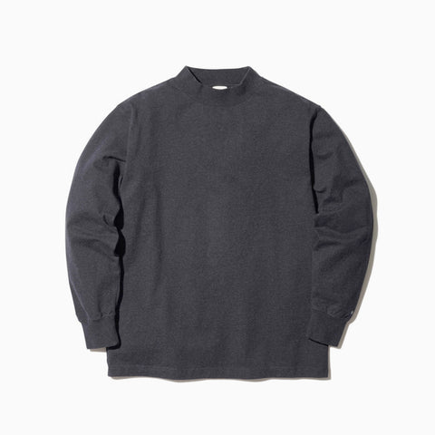 Snow Peak Recycled Cotton L/S Mockneck T-Shirt Black