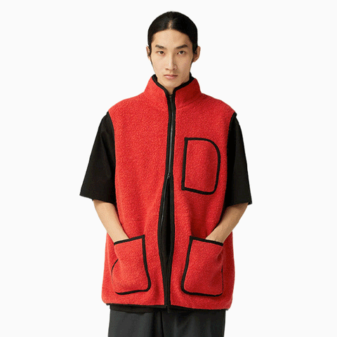 Snow Peak Recycled Wool Boa Vest Orange