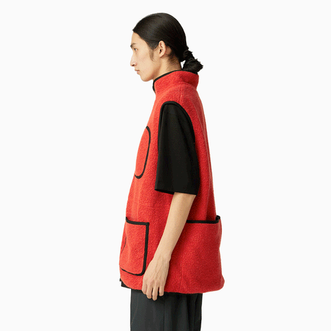 Snow Peak Recycled Wool Boa Vest Orange