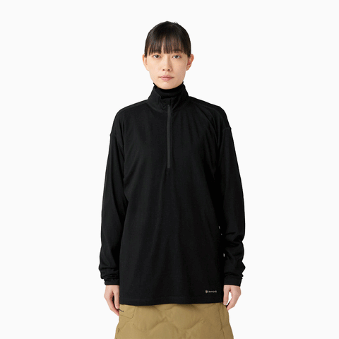 Snow Peak Merino Wool Half Zip Pullover Black