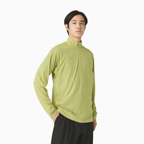 Snow Peak Merino Wool Half Zip Pullover Black