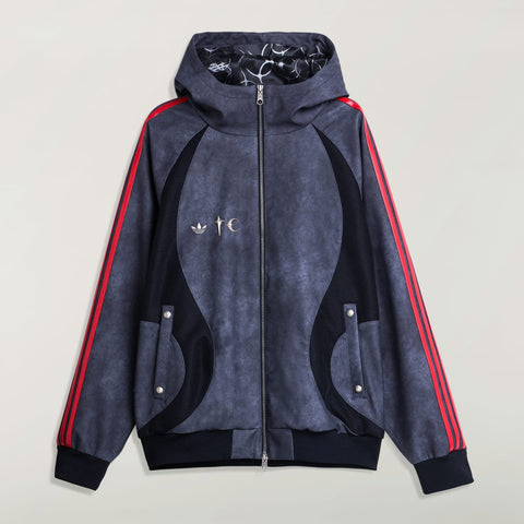 adidas Originals x Thug Club Teamgeist Faux Leather Jacket Black / Antique Silver