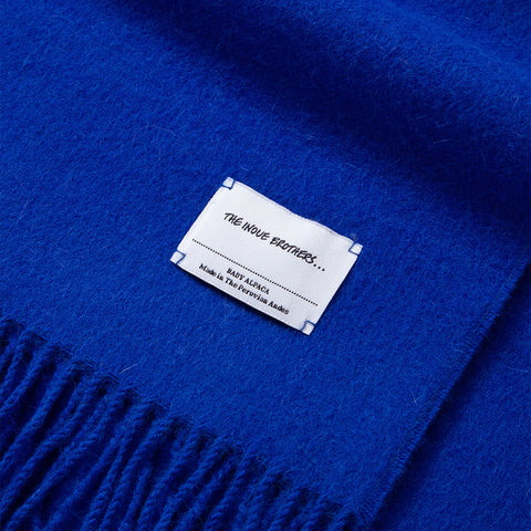 The Inoue Brothers Brushed Scarf Electric Blue