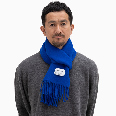 The Inoue Brothers Brushed Scarf Electric Blue