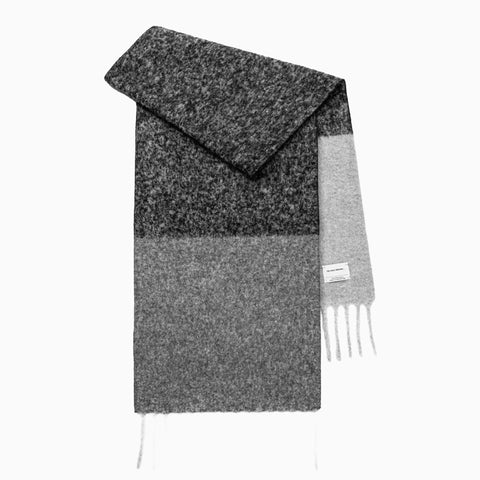 The Inoue Brothers Double Faced Woolly Scarf Block Black