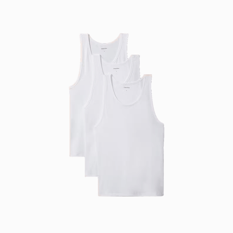 Calvin Klein 3 Pack Lounge Tank Tops White