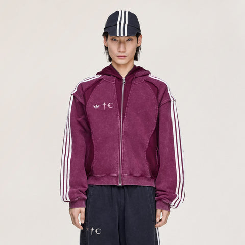 adidas Originals x Thug Club Teamgeist Hooded Zip Up Maroon