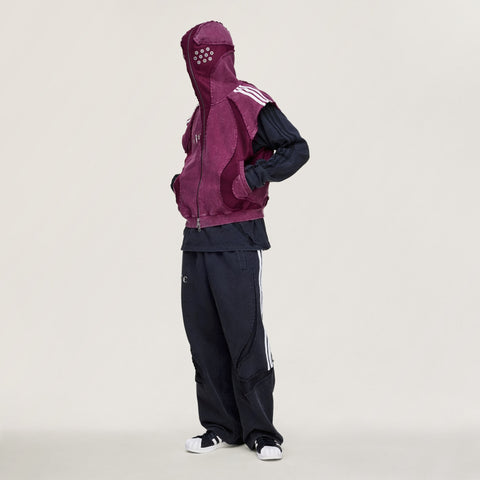 adidas Originals x Thug Club Teamgeist Hooded Zip Up Maroon