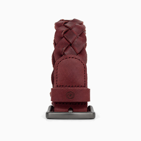 Yâr’in Custom Hand Braided Belt 762 Burgundy