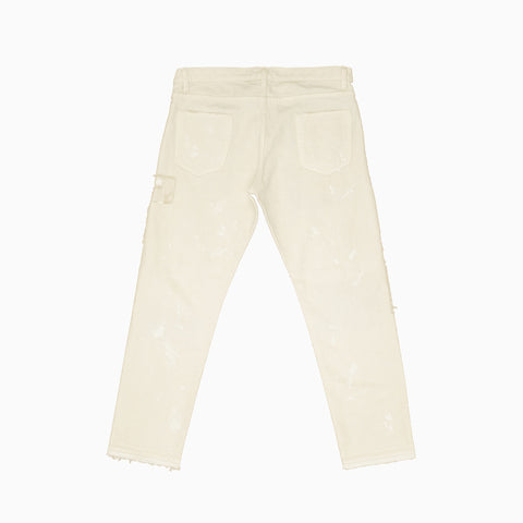 Junya Watanabe MAN Denim Patchwork Pants White