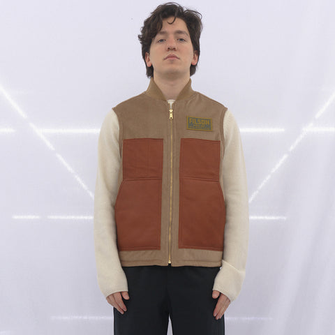 Junya Watanabe MAN x Filson Leather Patched Vest Beige / Brown