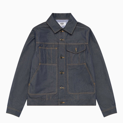 Junya Watanabe MAN Check Panel Denim Jacket Indigo