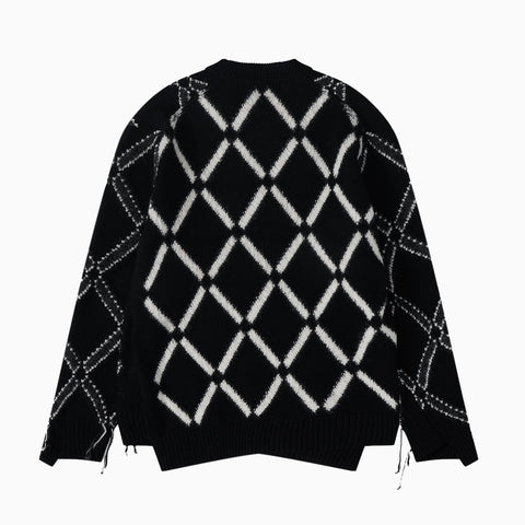 Junya Watanabe MAN Wool Intarsia Sweater Black