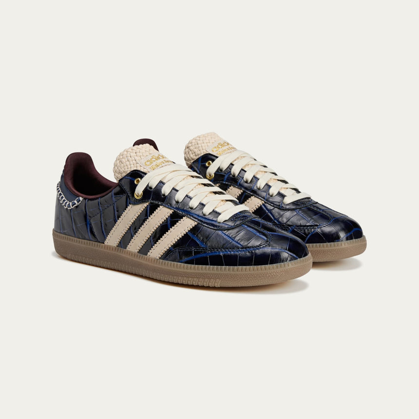 adidas Originals x Wales Bonner Samba OG Croc Collegiate Navy / Wonder White / Night Red