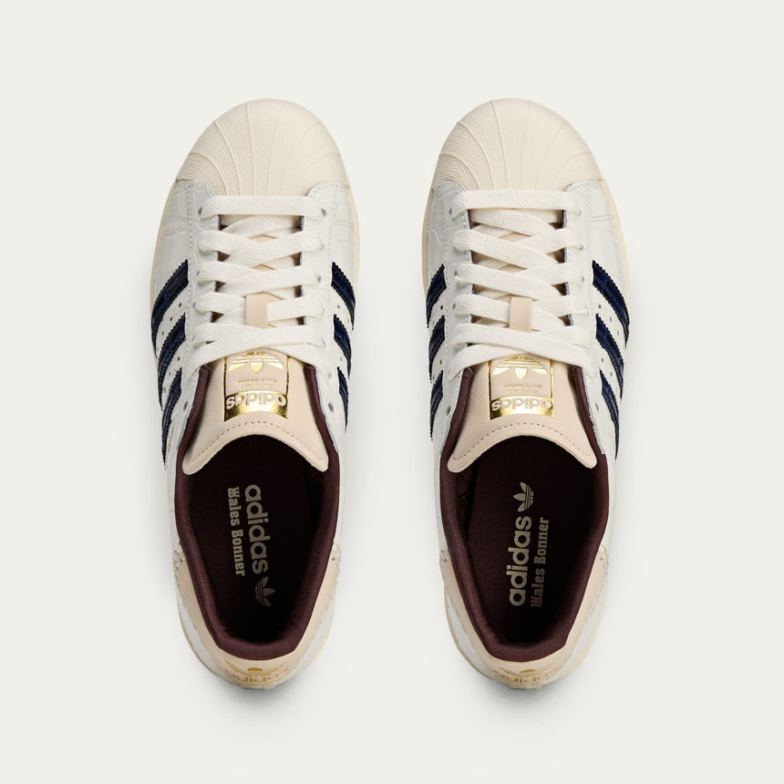 adidas Originals x Wales Bonner Superstar Lo Croc Wonder White / Collegiate Navy / Night Red