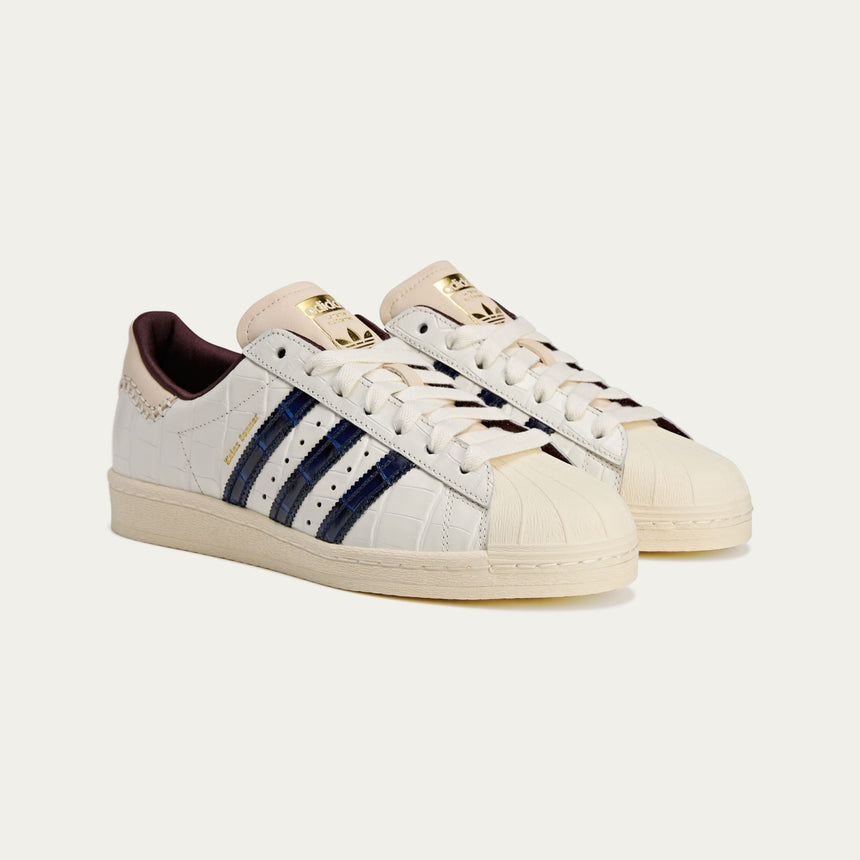 adidas Originals x Wales Bonner Superstar Lo Croc Wonder White / Collegiate Navy / Night Red