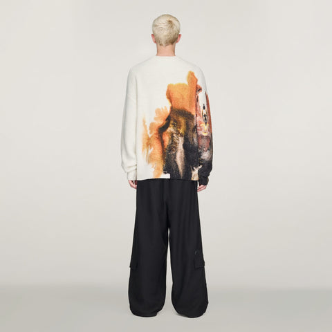 adidas Y-3 AOP Knit Crew Price Core White