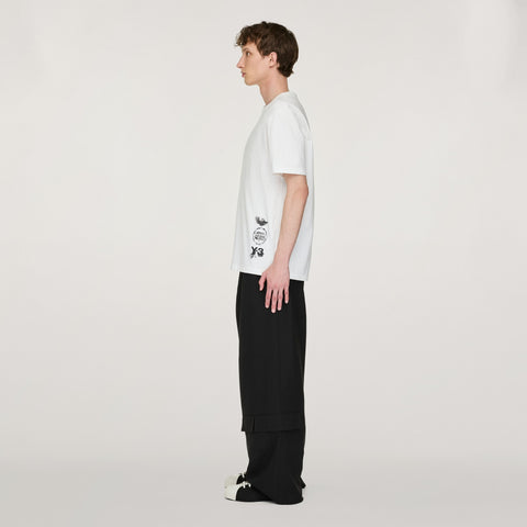 adidas Y-3 AOP Short Sleeve Tee Core White