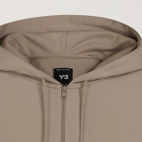 adidas Y-3 Brushed Terry Zip Hoodie Light Brown