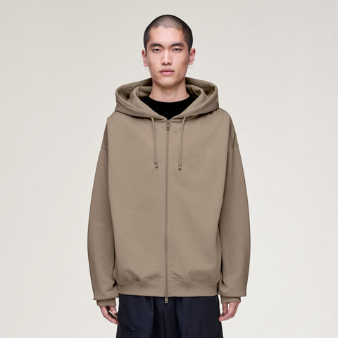adidas Y-3 Brushed Terry Zip Hoodie Light Brown