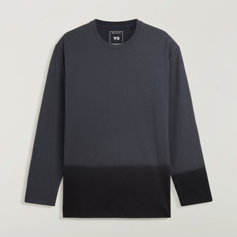 adidas Y-3 Dipped Long Sleeve Tee Night Grey / Black