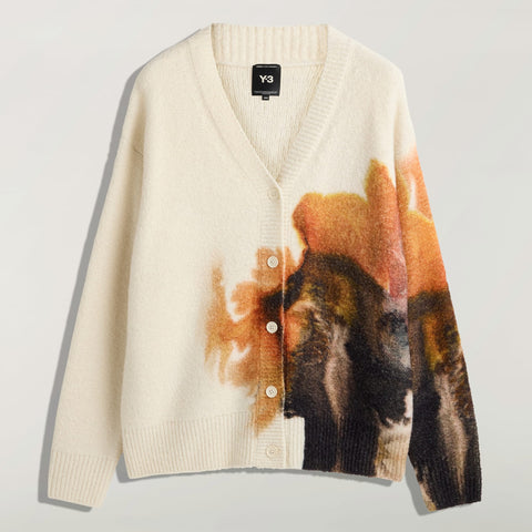 adidas Y-3 Graphic Knit Cardigan Core White