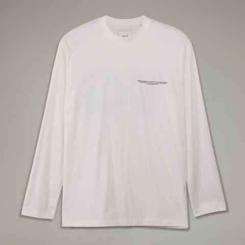 adidas Y-3 Logo Long Sleeve Tee Core White