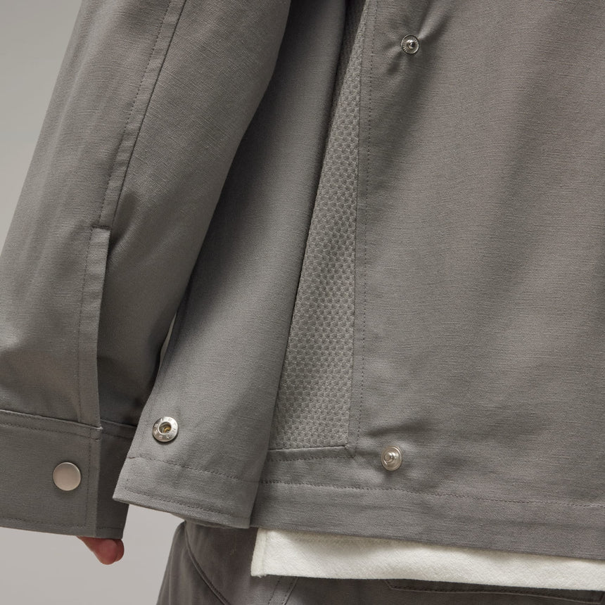 adidas Y-3 Long Sleeve Pocket Overshirt Charcoal Solid Grey