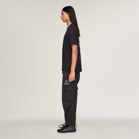 adidas Y-3 x Mercedes-AMG Petronas F1 Team Logo Stack Short Sleeve Tee Black