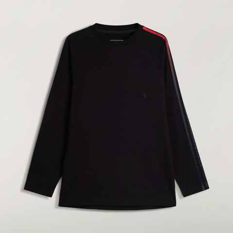 adidas Y-3 Oversized Gradient Stripes Long Sleeve T-Shirt Black