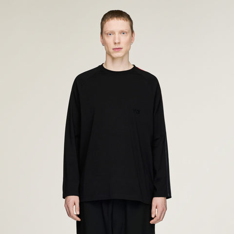 adidas Y-3 Oversized Gradient Stripes Long Sleeve T-Shirt Black