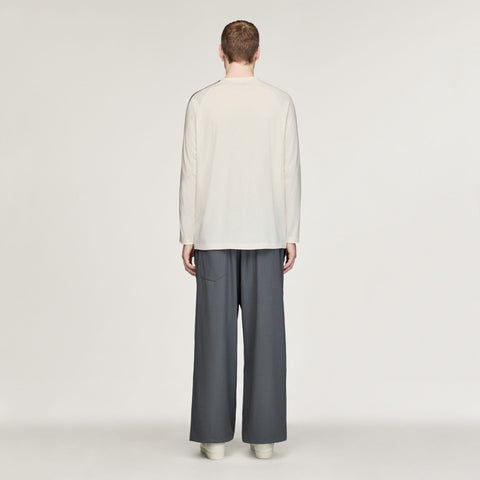 adidas Y-3 Oversized Gradient Stripes Long Sleeve T-Shirt Chalk White