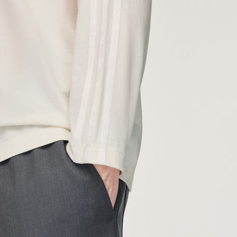 adidas Y-3 Oversized Gradient Stripes Long Sleeve T-Shirt Chalk White