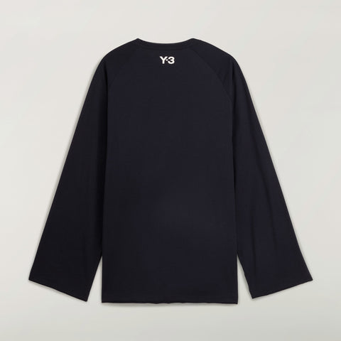 adidas Y-3 Raw Edge 3-Stripes Long Sleeve Tee Black