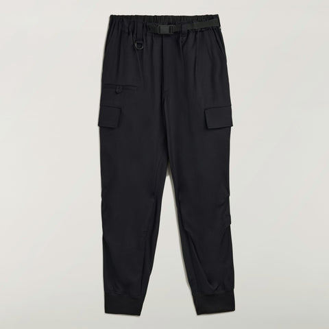 adidas Y-3 Rayon Twill Cuffed Pants Black