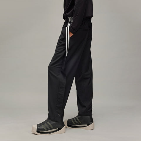 adidas Y-3 Refined Wool 3-Stripes Track Pants Black
