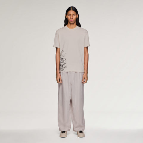 adidas Y-3 Sport Uniform Pinstripe Track Pants Chalk Pearl / Black