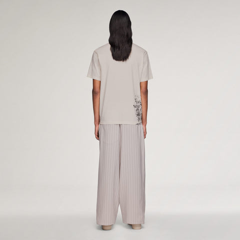 adidas Y-3 Sport Uniform Pinstripe Track Pants Chalk Pearl / Black