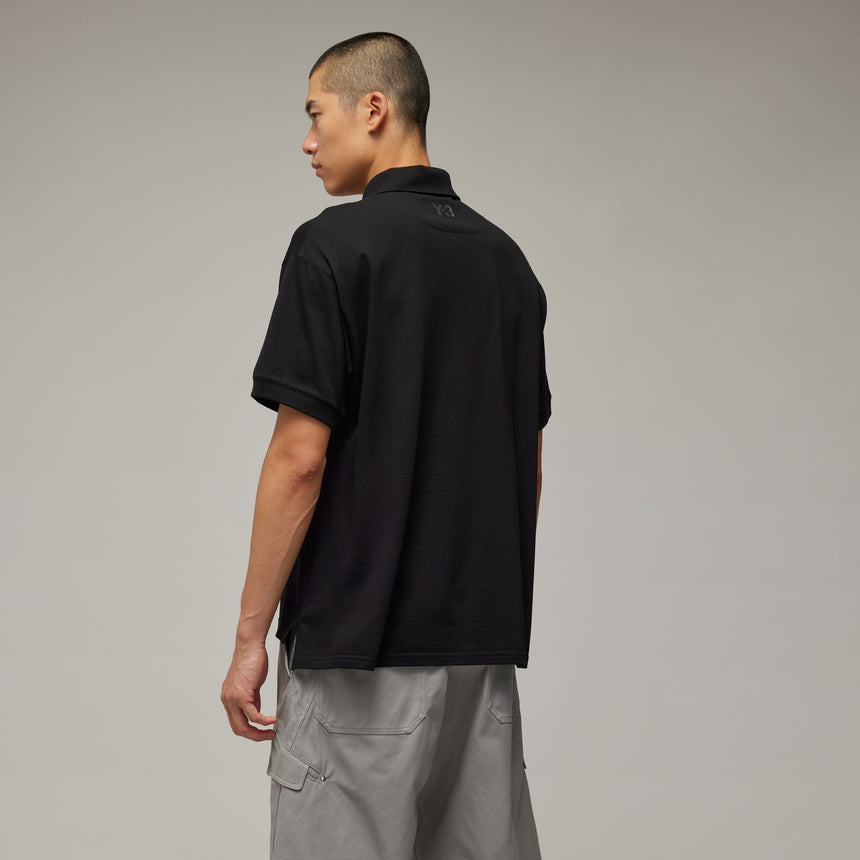 adidas Y-3 Short Sleeve Polo Shirt Black