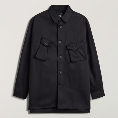 adidas Y-3 Twill Utility Overshirt Black