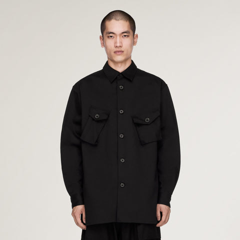 adidas Y-3 Twill Utility Overshirt Black