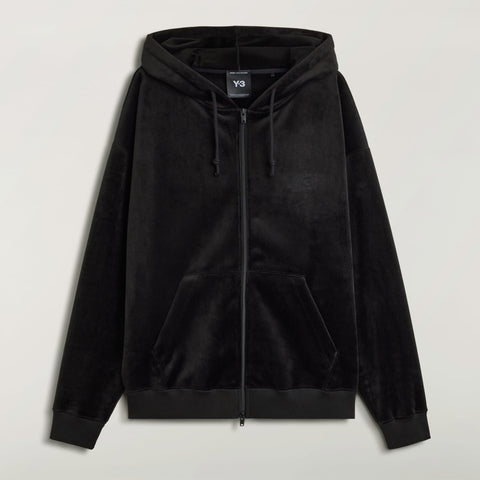 adidas Y-3 Velvet Corduroy Zipper Hoodie Black